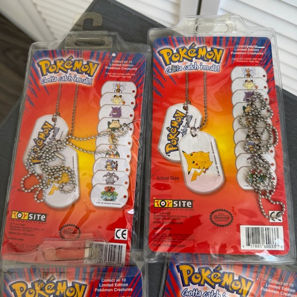 Vintage 1999 Pokemon Dog Tag Necklace lot - Picture 6 of 6